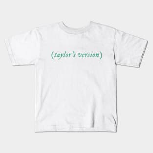 Taylors version aqua green Kids T-Shirt